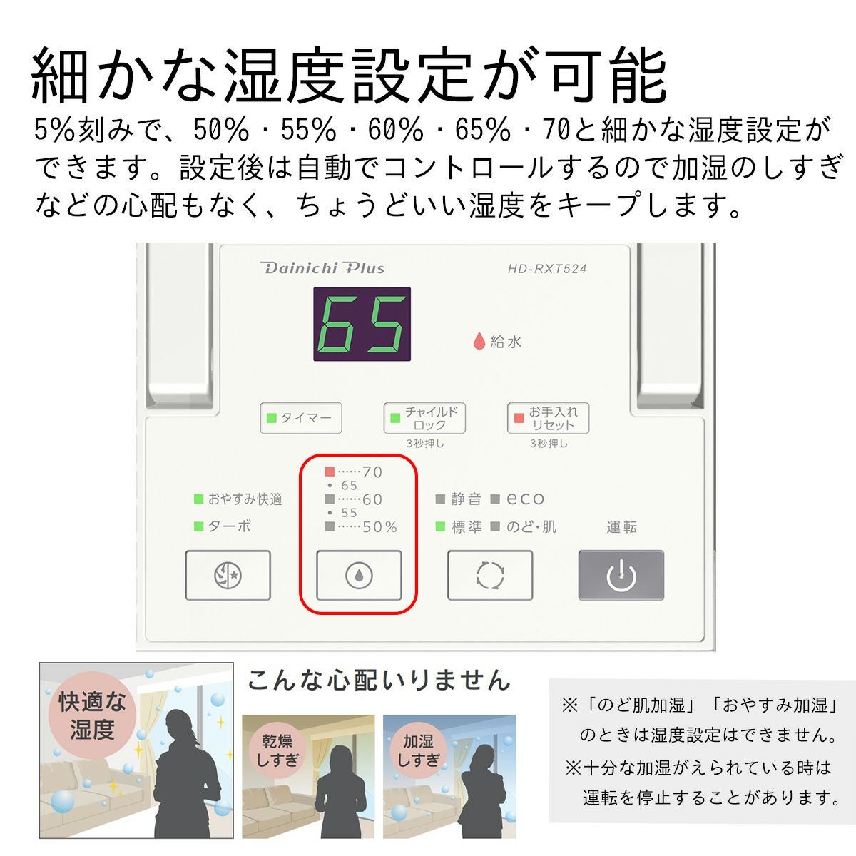 ハイブリッド式加湿器 HD-RXT524 (W) 0H54020 | ダイニチWebShop
