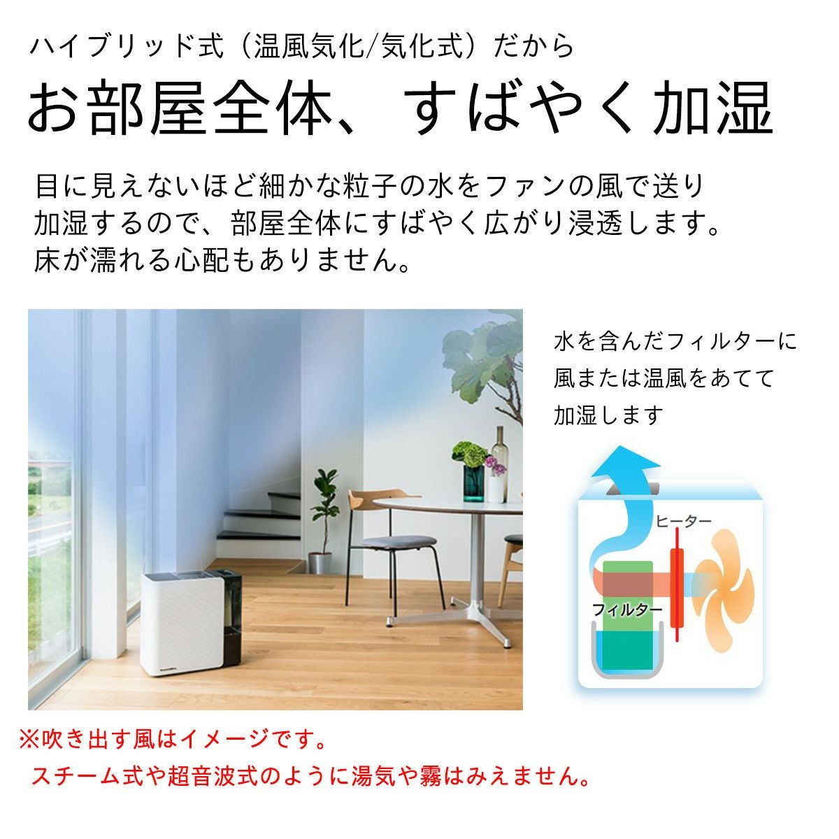 ハイブリッド式加湿器 HD-LX1225(H) 0H56530 ダイニチWebShop